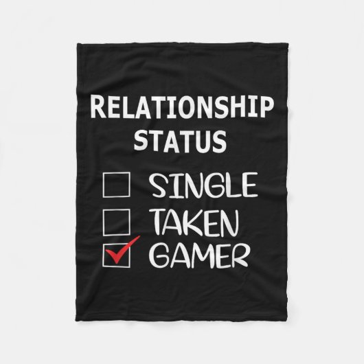 Relationship Status Single Taken Gamer Fleece Deken (Voorkant)