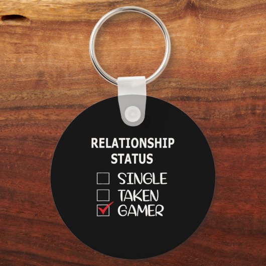 Relationship Status Single Taken Gamer Sleutelhanger (Voorkant)