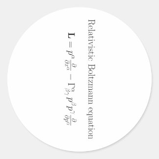 Relativistische Boltzmann-vergelijking Ronde Sticker
