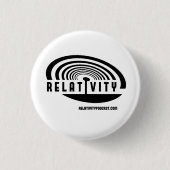 RELATIVITEIT logo-toets Ronde Button 3,2 Cm (Voorkant)