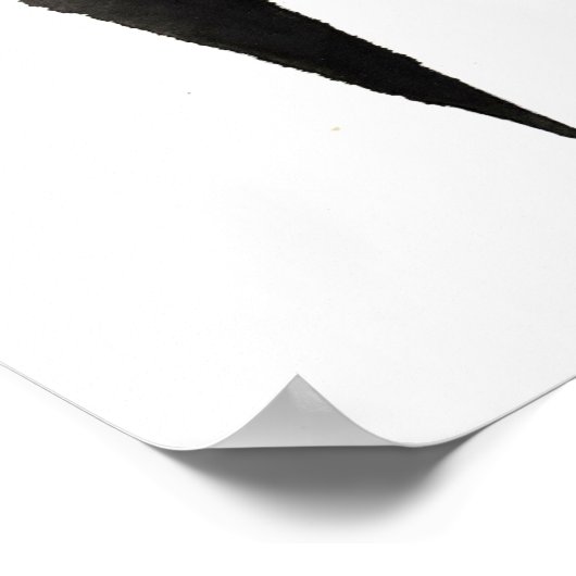 Relativiteit . Moderne kunst . Zwart Wit. Geometri Poster (Hoek)