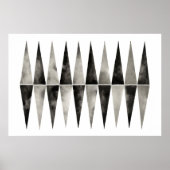 Relativiteit . Moderne kunst . Zwart Wit. Geometri Poster (Voorkant)