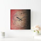 Relativiteit van tijdkunst vierkante klok (Huis)