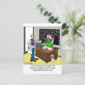 Relativiteitstheorie en belastingcode briefkaart (Staand voorkant)