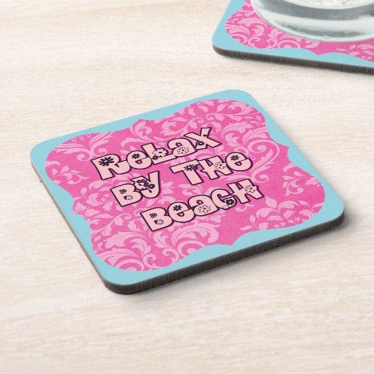 Relax aan het strand bier onderzetter (Linkerzijde)