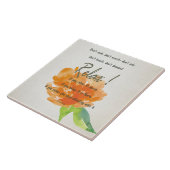 RELAX AAN ONTVANGST, AAN VIBRATE ORANJE FLORAL TEGELTJE (Zijkant)