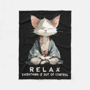Relax alles is buiten controle zen meditatie fleece deken