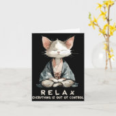 Relax alles is uit de hand zen meditatie kaart (Gele Bloem)