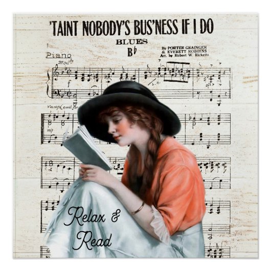 RELAX AND READ,... Nobody's business if I do Perfect Poster (Voorkant)