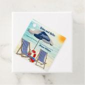 Relax and Retire Tropical Beach Chair Retirement Bedankjes Labels (In situ)