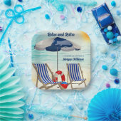 Relax and Retire Tropical Beach Chair Retirement Papieren Bordje (Feest)