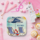 Relax and Retire Tropical Beach Chair Retirement Papieren Bordje (Feest)
