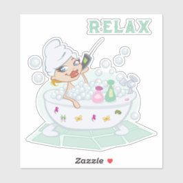Relax Bathtub Sticker