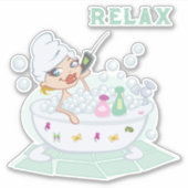 Relax Bathtub Sticker (Voorkant)