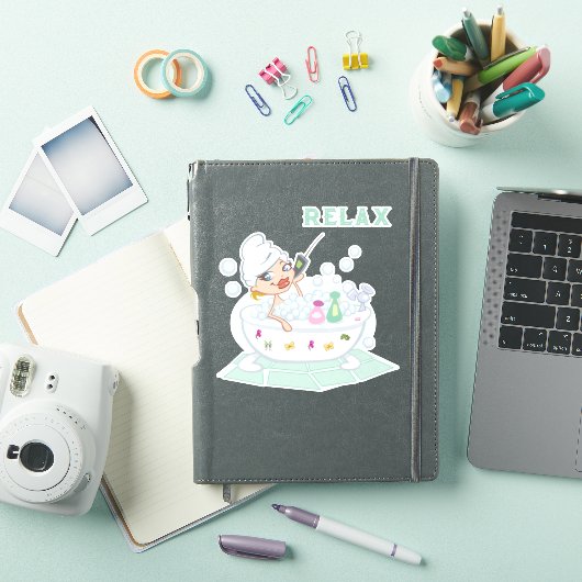 Relax Bathtub Sticker (iPad Cover)
