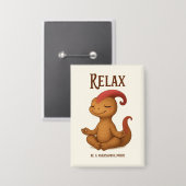 Relax, be a Parasaurolophus“ – Kammli Yoga Button (Voorkant / Achterkant)