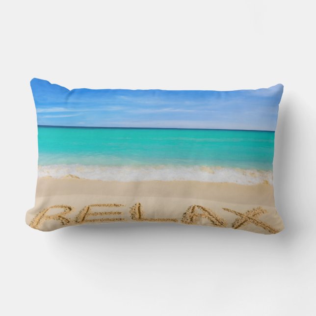 RELAX Beach surf Sand Cushion Pillow Kussen (Voorkant)