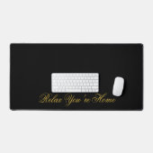 Relax Bent U Thuis Aangepaste Tekst Effenzwart Bureaumat (Keyboard & Muis)