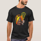 Relax Bro Funny Sasquatch Lax Bigfoot Lacrosse Vin T-shirt (Voorkant)