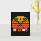 Relax Bro Grappige Lacrosse Quote Lacrosse Crosse  Kaart (Gele Bloem)