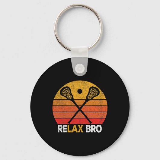 Relax Bro Grappige Lacrosse Quote Lacrosse Crosse  Sleutelhanger (Voorkant)