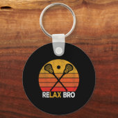 Relax Bro Grappige Lacrosse Quote Lacrosse Crosse  Sleutelhanger (Voorkant)