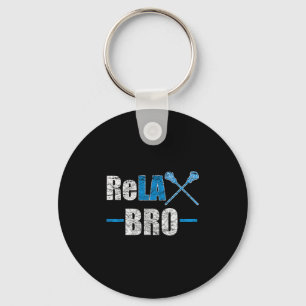 Relax Bro Grappige Lacrosse Speler Joke Quote Lax Sleutelhanger