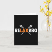 Relax Bro Grappige Lacrosse Speler Lax Lover Lacro Kaart (Gele Bloem)