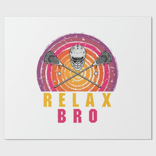 Relax Bro Lacrosse Cadeaupapier (Vlak)