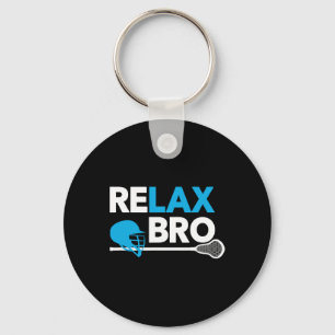 Relax Bro Lacrosse Lax Lacrosse Speler Geschenken Sleutelhanger