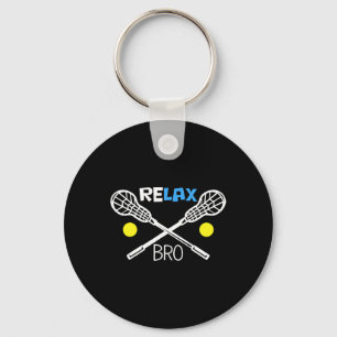 Relax Bro Lacrosse Speler Grappig Lacrosse Team Gi Sleutelhanger