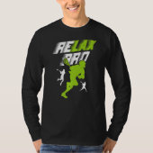 Relax Bro Lacrosse Sport Team Game Highschool Coll T-shirt (Voorkant)