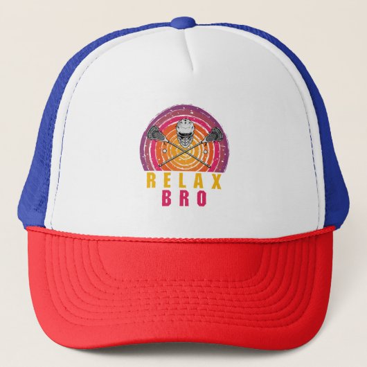 Relax Bro Lacrosse Trucker Pet (Voorkant)