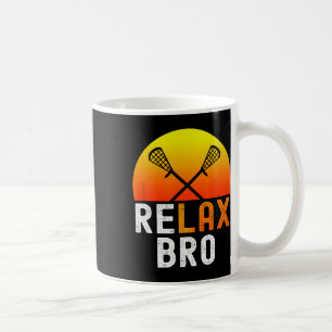 Relax Bro Stick Grappig Lacrosse Speler Spel Koffiemok