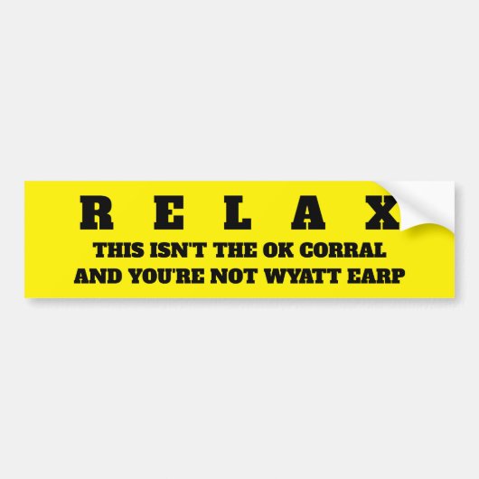 RELAX BUMPERSTICKER (Voorkant)