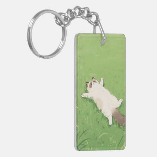 Relax Cat Sleutelhanger (Voorkant Links)