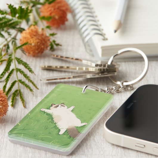 Relax Cat Sleutelhanger (Voorkant Rechts)