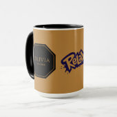 Relax Combo Mok met Jouw naam en functietitel (Voorkant links)