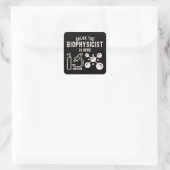 Relax, de biofysicus is hier vierkante sticker (Tas)
