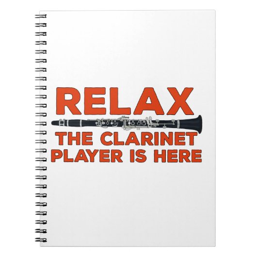 Relax, de klarinetspeler is hier notitieboek (Voorkant)