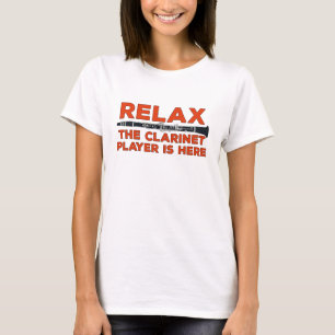 Relax de klarinetspeler is hier t-shirt