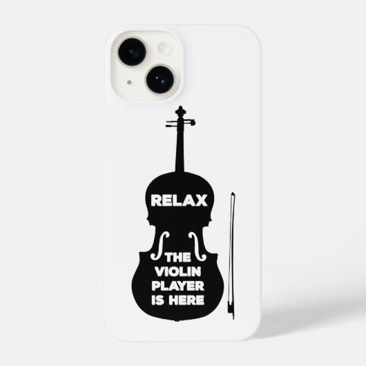 Relax De Violist Is Hier iPhone Hoesje (Achterkant)