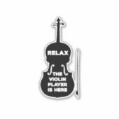 Relax De Violist Is Hier Sticker (Voorkant)
