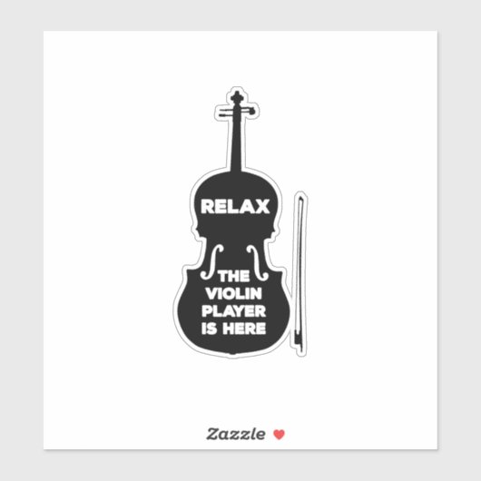 Relax De Violist Is Hier Sticker (Vel)