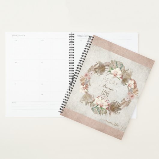 Relax Dream Love Blush Muted Tropical Florence Nam Planner (Display)