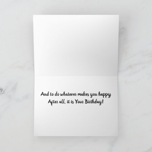 RELAX EN ENJOY **UW TWEEDE DAG" KAART (Binnen)