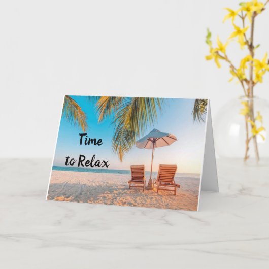 RELAX EN ENJOY **UW TWEEDE DAG" KAART (Gele Bloem)