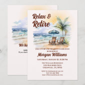 Relax en pensioen Tropical Beach stoel pensioen Kaart (Voorkant / Achterkant)