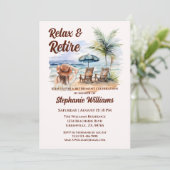 Relax en pensioen Tropical Beach Vrouwen Pensioen Kaart (Staand voorkant)