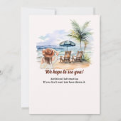 Relax en pensioen Tropical Beach Vrouwen Pensioen Kaart (Achterkant)